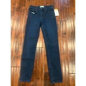 Frame Dark Wash "Le Skinny de Jeanne" Skinny Blue Jeans, Size 24